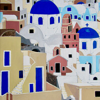Buy canvas prints of Santorini by Stephanie Moore