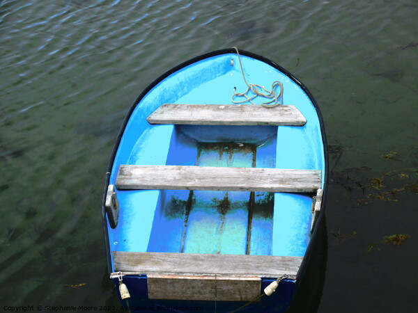 Blue boat Picture Board by Stephanie Moore