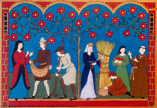 Medieval harvest time Picture Board by Stephanie Moore