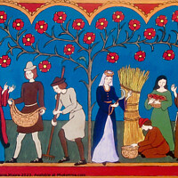 Buy canvas prints of Medieval harvest time by Stephanie Moore