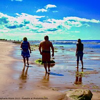 Buy canvas prints of A walk on the beach by Stephanie Moore