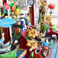 Buy canvas prints of Colourful gift shop by Stephanie Moore