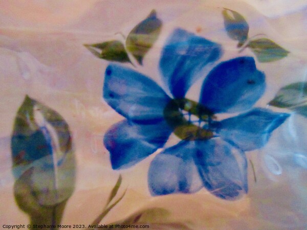 Abstract blue flower Picture Board by Stephanie Moore