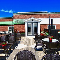 Buy canvas prints of Roof Top Patio by Stephanie Moore