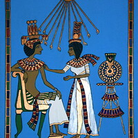 Buy canvas prints of Akhenaton and Nefertiti by Stephanie Moore