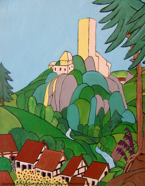 The Castle on the Hill Picture Board by Stephanie Moore