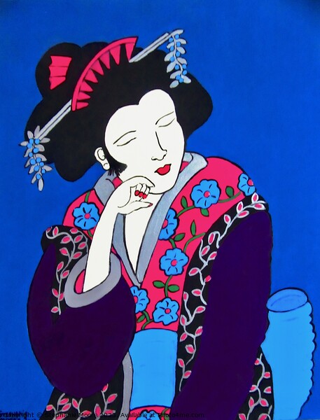 Dreaming Geisha Picture Board by Stephanie Moore