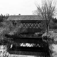 Buy canvas prints of Abstract Covered Bridge by Stephanie Moore