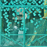Buy canvas prints of Green wrought iron gate by Stephanie Moore