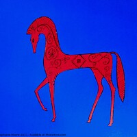 Buy canvas prints of Red Etruscan Horse by Stephanie Moore