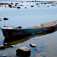 Buy canvas prints of Battered Boat by Stephanie Moore