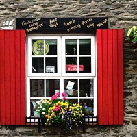 Buy canvas prints of Restaurant Window by Stephanie Moore