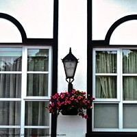 Buy canvas prints of Cottage windows by Stephanie Moore