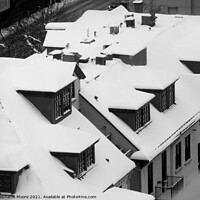 Buy canvas prints of Snowy Rooftops by Stephanie Moore