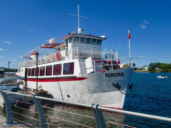 Kenora Tour Boat Picture Board by Stephanie Moore