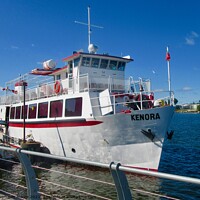 Buy canvas prints of Kenora Tour Boat by Stephanie Moore