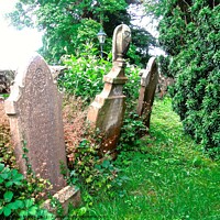 Buy canvas prints of Ancient Gravestones by Stephanie Moore