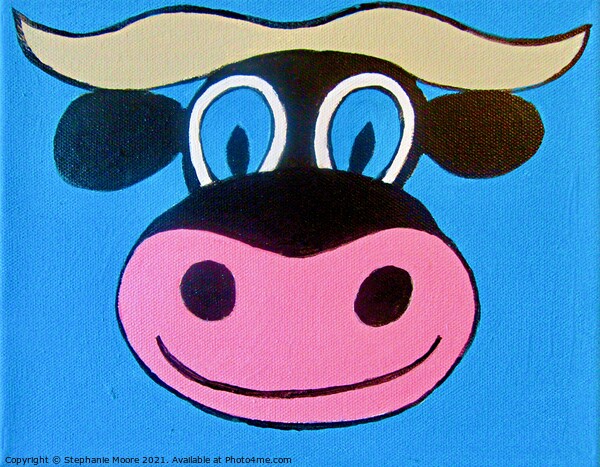 Smiling Cow Picture Board by Stephanie Moore