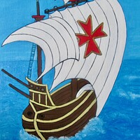 Buy canvas prints of Spanish Treasure Ship by Stephanie Moore
