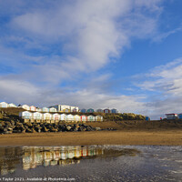 Buy canvas prints of Bude beach huts by Nik Taylor