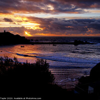 Buy canvas prints of Sunset in Bude by Nik Taylor