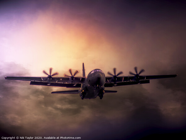 Hercules Transport plane Picture Board by Nik Taylor