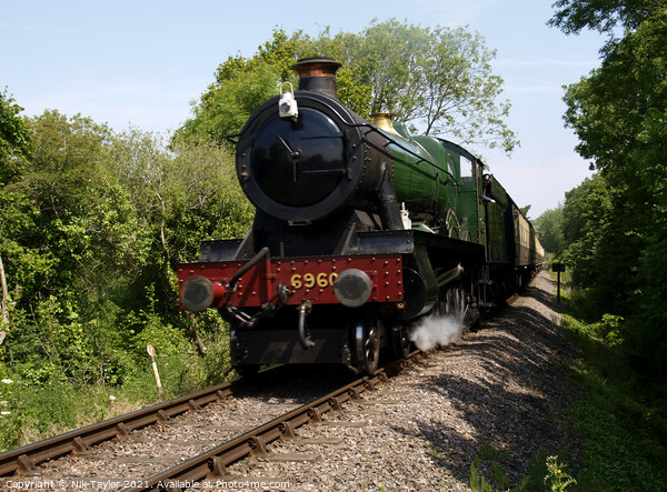 Steam Locomotive, Hall class 6960 - Ravingham Hall  Picture Board by Nik Taylor