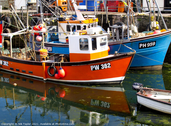 Cornish fishing boats Picture Board by Nik Taylor