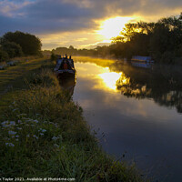 Buy canvas prints of Sunrise on the Gloucester and Sharpness Canal by Nik Taylor