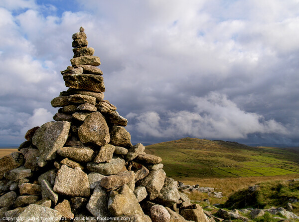 Cairn on top of Roughtor Picture Board by Nik Taylor