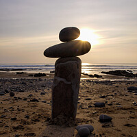 Buy canvas prints of Stack of pebbles by Nik Taylor