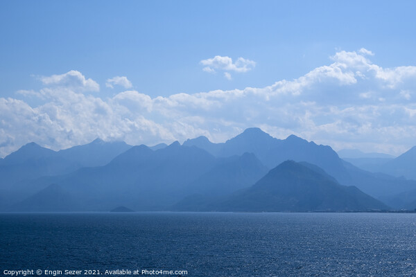 Toros Mountains and Mediterranean Sea at Antalya Picture Board by Engin Sezer