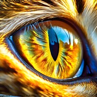 Buy canvas prints of Macro shoot of a tabby domestic cat eye as ai by Engin Sezer