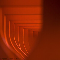 Buy canvas prints of Orange Colored Abstract Tunnel Like Shapes by Engin Sezer
