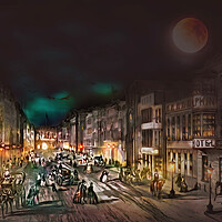 Buy canvas prints of SOUTHAMPTON BELOW BAR NIGHT SCENE by LG Wall Art