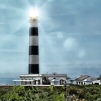 Buy canvas prints of LIGHTHOUSE WITH FLARE by LG Wall Art