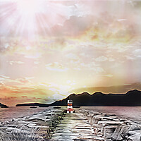 Buy canvas prints of LIGHTHOUSE PUERTO POLLENSA by LG Wall Art