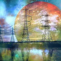 Buy canvas prints of EARTH PYLONS by LG Wall Art