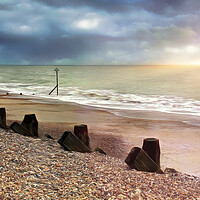 Buy canvas prints of HAYLING ISLAND BEACH SUNSET by LG Wall Art