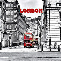 Buy canvas prints of LONDON BUS by LG Wall Art