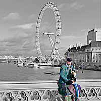 Buy canvas prints of BAGPIPES IN LONDON by LG Wall Art