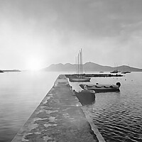 Buy canvas prints of PUERTO POLLENSA BLACK & WHITE by LG Wall Art