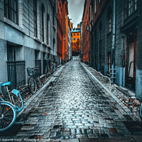 Buy canvas prints of Cobbles and cycles by Jon Roberts