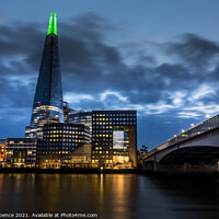 Buy canvas prints of The Shard lighting up London  by David Spence