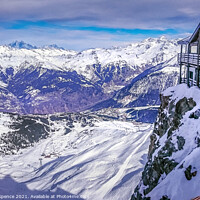 Buy canvas prints of Meribel looking into Courchevel by David Spence