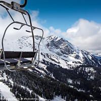 Buy canvas prints of Mountain Chair-lift Days  by David Spence