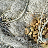 Buy canvas prints of Nets, Ropes and Pebbles  by Alexandra Lavizzari