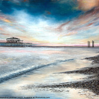 Buy canvas prints of The Old Brighton Pier by Alexandra Lavizzari