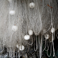 Buy canvas prints of Drying Fishing Nets by Alexandra Lavizzari