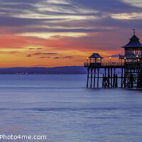 Buy canvas prints of Clevedon Pier. Sunset. Colour by Rory Hailes